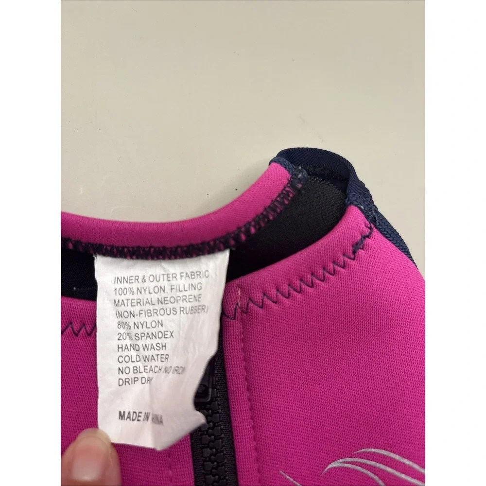 Aqua Sphere Stingray HP Thermo Guard Wetsuit Size 2 Long Sleeve Pink/Blue